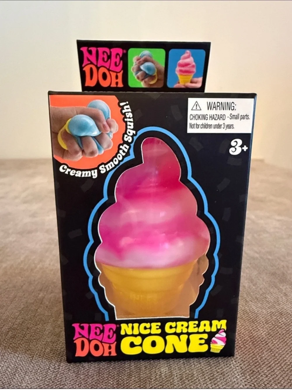 NeeDoh Nice Cream Cone - Orange, Blue, Pink | Bundle Of All 3 Colors